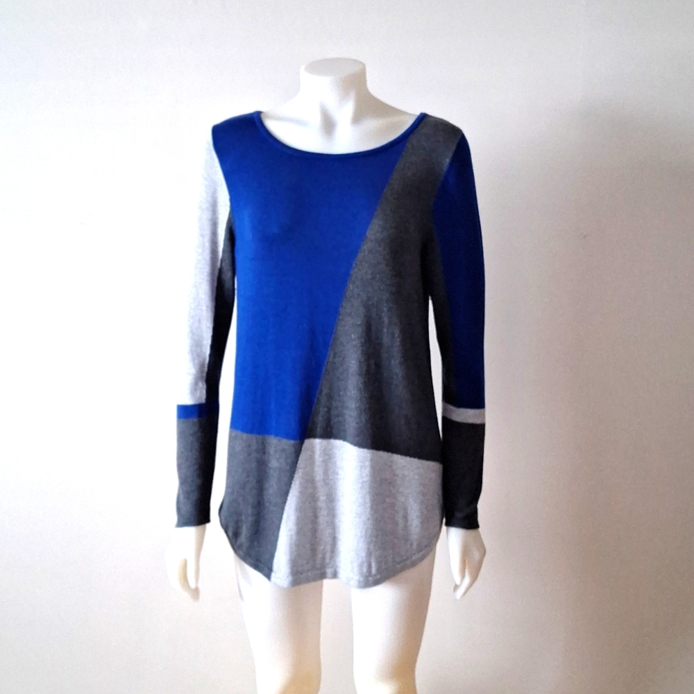 Ricki's Long Colour Block Sweater Cotton Blend